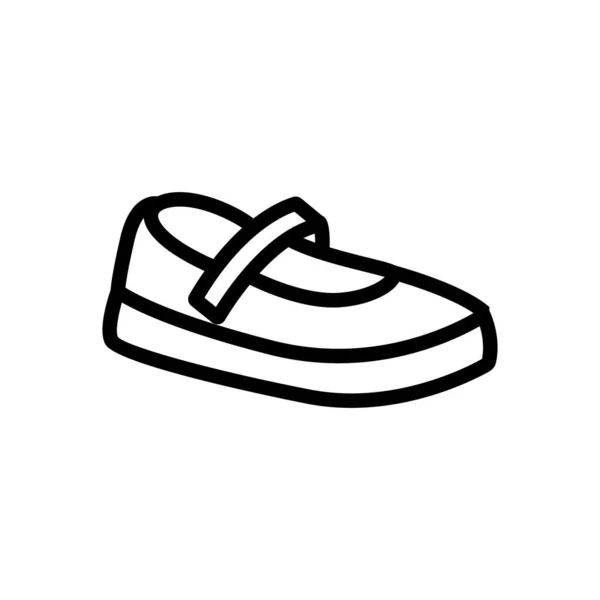 Mary Jane Vector Icono Del Zapato Señal Del Zapato Mary — Archivo Imágenes Vectoriales