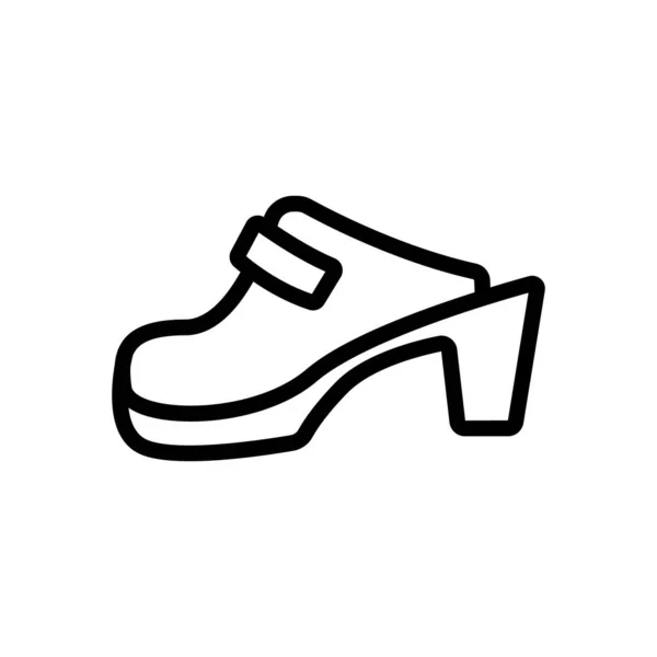 Mule Chaussure Icône Vecteur Signe Chaussure Mule Illustration Symbole Contour — Image vectorielle