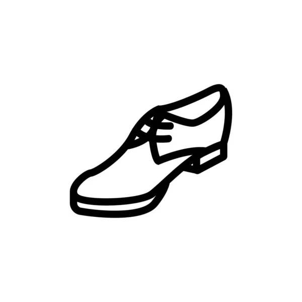 ビジネスシューズアイコンベクトル 靴のサインだ 孤立した輪郭記号図 — ストックベクタ