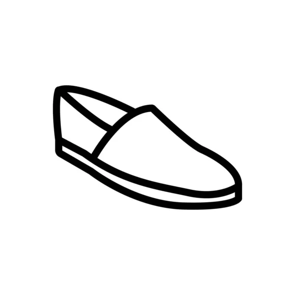 Mocasín Zapato Icono Vector Señal Zapato Mocasín Ilustración Símbolo Contorno — Vector de stock