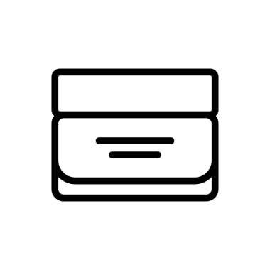 Serum kremi taşıyıcı ikon vektörü. Serum kremi kabı işareti. izole edilmiş sınır sembolü çizimi