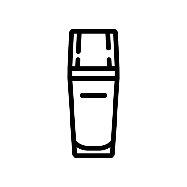 Suero Cremoso Líquido Botella Icono Vector Suero Cremoso Líquido Signo — Vector de stock