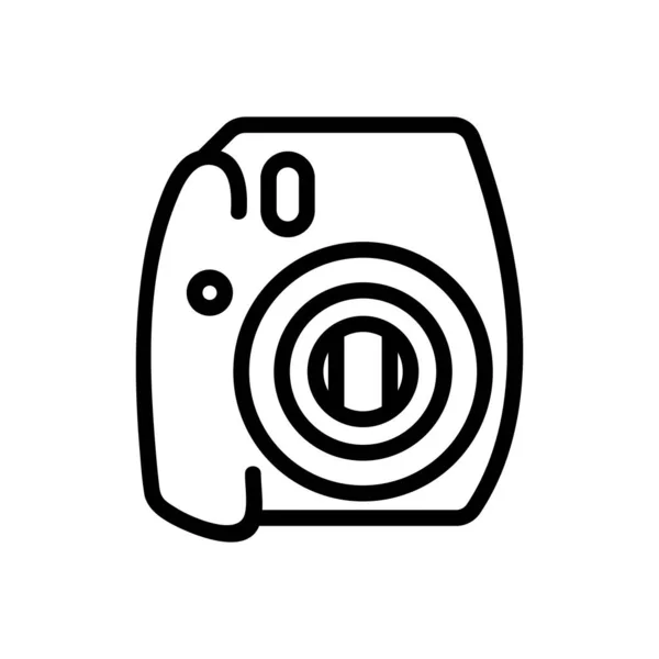 Photo Camera Icon Vector Photo Camera Sign Isolated Contour Symbol — Stock Vector