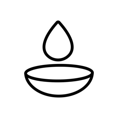 Kontak lens ve sıvı damla vektörü. Kontak lens ve sıvı damla işareti. izole edilmiş sınır sembolü çizimi