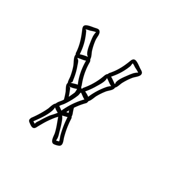 Вектор Іконки Бамбукової Палички Бамбуковий Знак Зубної Палички Ізольована Символьна — стоковий вектор
