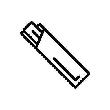 Çubuk kağıt paket ikon vektörü. Kağıtlı yemek çubuğu. izole edilmiş sınır sembolü çizimi