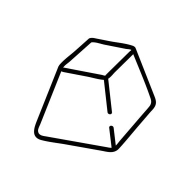 Çikolatalı tatlı ikonu vektörü. Çikolatalı tatlı tabelası. izole edilmiş sınır sembolü çizimi