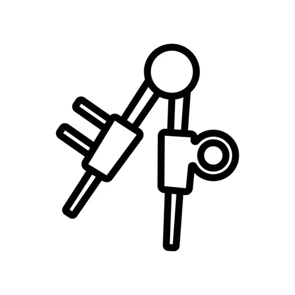 Chopstick Ikon Vektor Tecken Ätpinnar Isolerad Kontur Symbol Illustration — Stock vektor