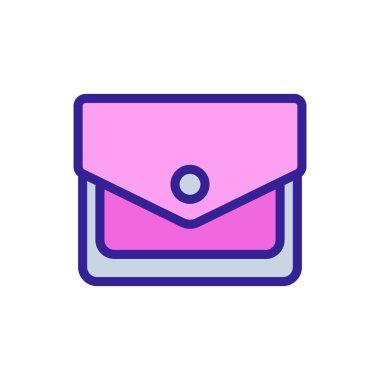 Cüzdan bağı aksesuar ikon vektörü. Cüzdan bağı aksesuar tabelası. izole edilmiş renk gösterimi