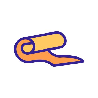 Formda egzersiz ikonu vektörü için yoga minderi. Formda egzersiz işareti için yoga minderi. izole edilmiş renk gösterimi