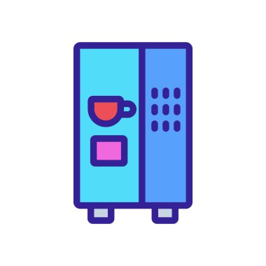 otomat ekipmanı ikon vektörü. otomat malzemeleri tabelası. izole edilmiş renk gösterimi