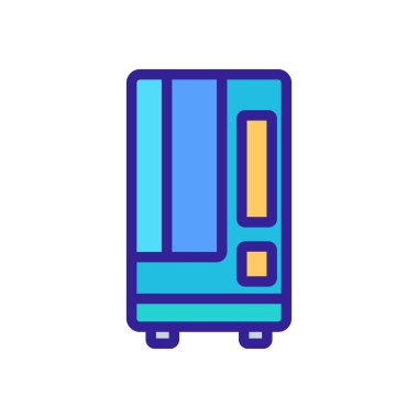 otomat soğuk içecek ikon vektörü satar. Otomat soğuk içecek tabelası satıyor. izole edilmiş renk gösterimi