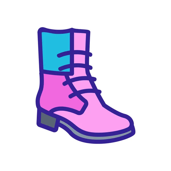 Cowboy Boot Icoon Vector Cowboylaarzen Geïsoleerde Kleursymbool Illustratie — Stockvector