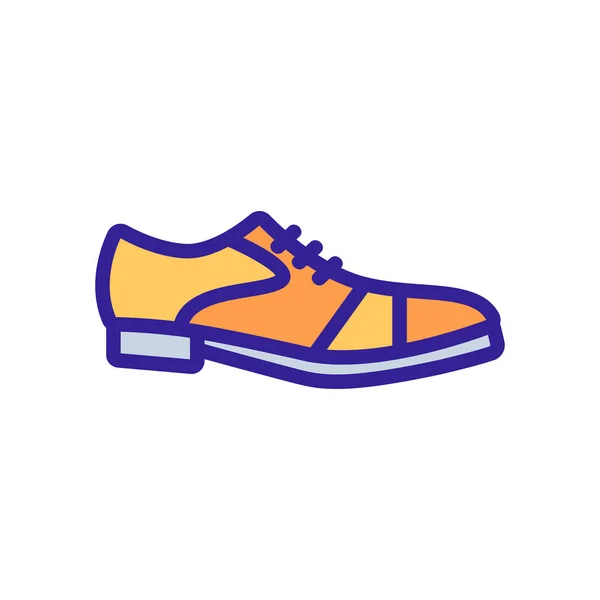 Oxford Sko Ikon Vektor Oxfords Skoskylt Isolerad Färg Symbol Illustration — Stock vektor
