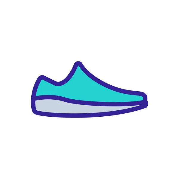 靴のアイコンベクトルをスリップ 靴のスリップオンサイン 隔離されたカラーシンボルイラスト — ストックベクタ