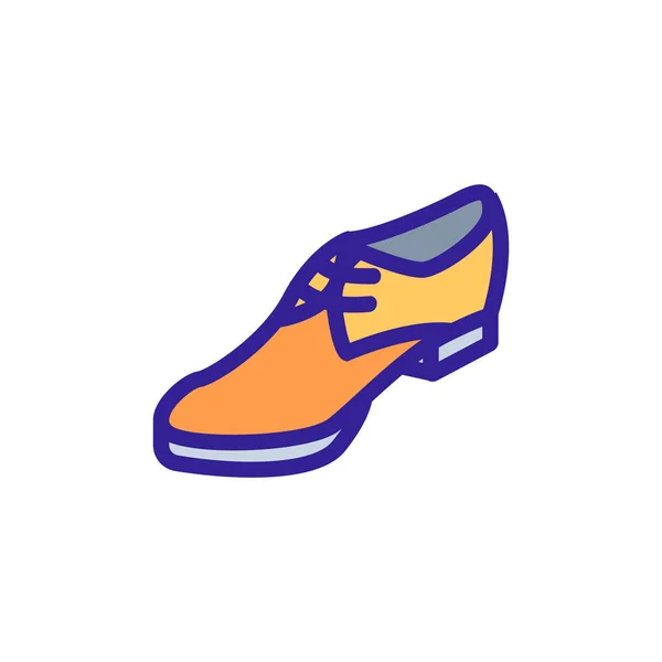 Вектор Значка Ботинка Дела Знак Бизнес Обуви Изолированная Иллюстрация Цветовых — стоковый вектор