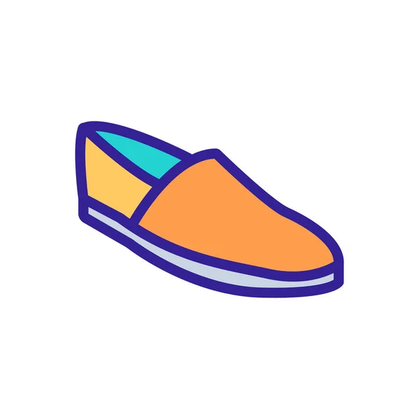 Mocasín Zapato Icono Vector Señal Zapato Mocasín Ilustración Símbolo Color — Archivo Imágenes Vectoriales