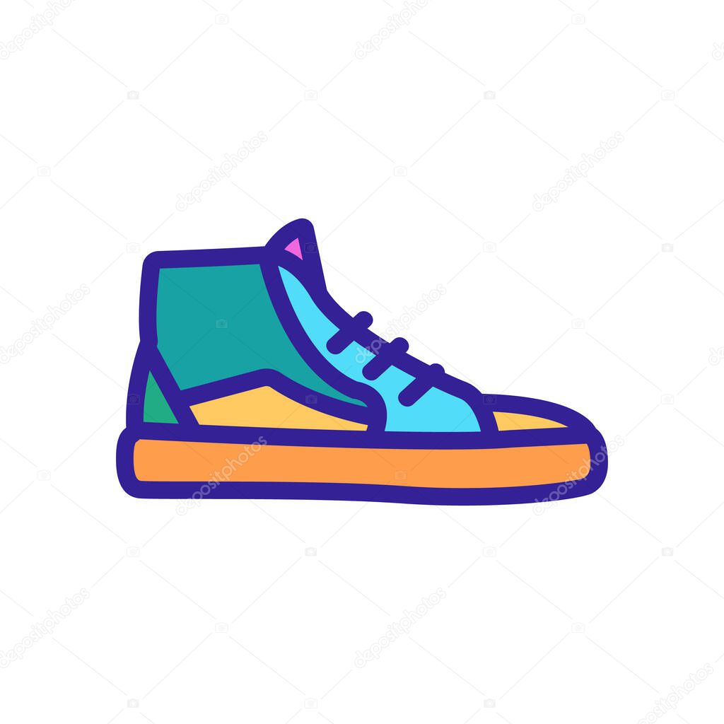 conver shoe icon vector. conver shoe sign. isolated color symbol illustration