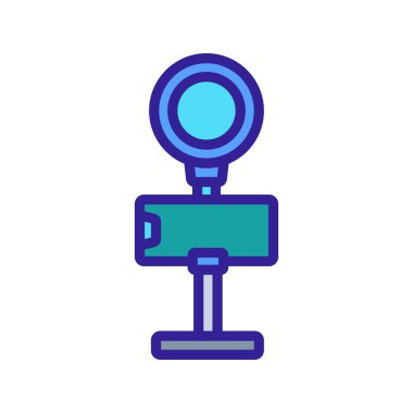 Selfie ikon vektörü için hafif ekipman. Selfie işareti için hafif ekipman. izole edilmiş renk gösterimi