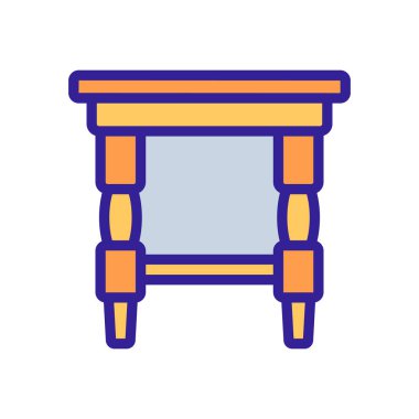 gece standı raf simgesi vektörü. Gece standı tabelası. izole edilmiş renk gösterimi