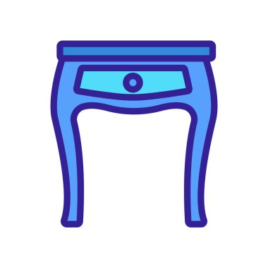 Klasik komodin ikon vektörü. Klasik komodin tabelası. izole edilmiş renk gösterimi