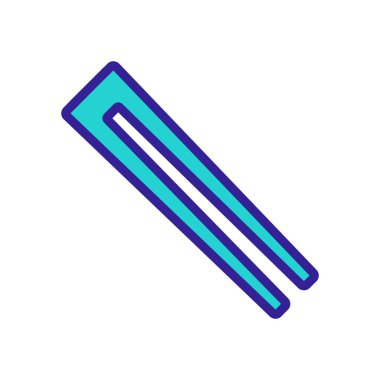 Ahşap yemek çubuğu ikon vektörü. Ahşap yemek çubuğu işareti. izole edilmiş renk gösterimi