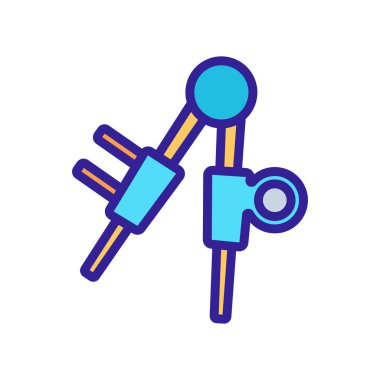 Bebek yemek çubuğu ikon vektörü. Bebek yemek çubuğu tabelası. izole edilmiş renk gösterimi