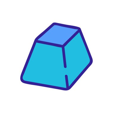 Çikolatalı tatlı ikonu vektörü. Çikolatalı tatlı tabelası. izole edilmiş renk gösterimi