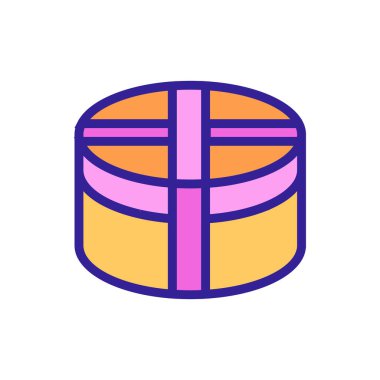 Çikolata hediye paketi ikon vektörü. Çikolata hediye paketi tabelası. izole edilmiş renk gösterimi