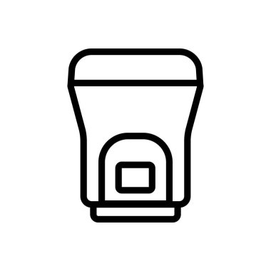 Sterilizatör ilaç hijyen aracı ikon vektör taslağı çizimi