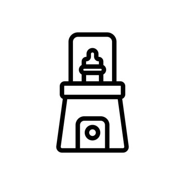 Sterilizatör hijyen makinesi ikon vektör taslağı çizimi