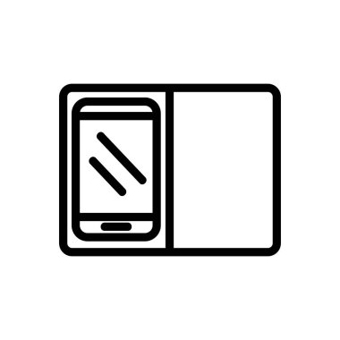 kapaklı telefon kutusu simgesi vektör çizimi çizimi