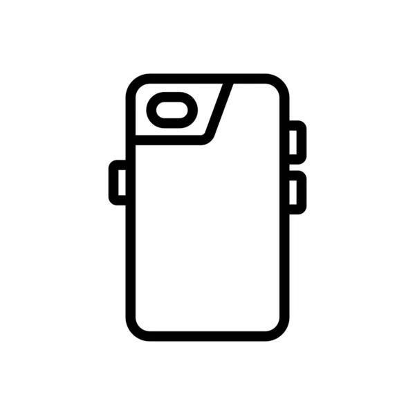 Caso de telefone de volta painel de proteção ícone vetor esboço ilustração — Vetor de Stock