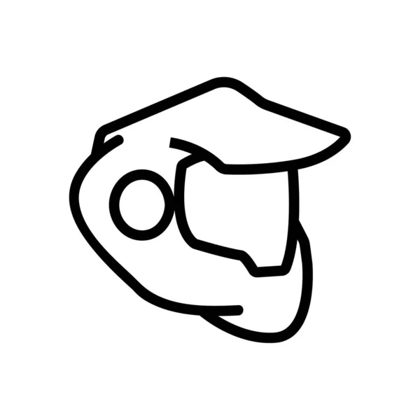 Paintball helmet icon vector outline illustration — Stock Vector