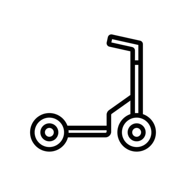 Kick scooter electric vehicle icon vector outline illustration — Stock Vector