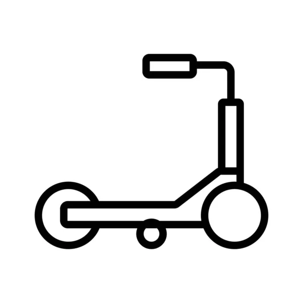 Kick-Scooter für Kinder Icon Vektor Umriss Illustration — Stockvektor