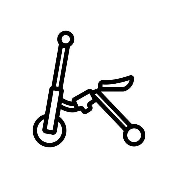 Kick scooter ecological transport icon vector outline illustration — Stock Vector