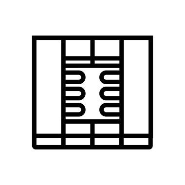 Sıcak zemin sistemi simgesi vektör çizimi çizimi