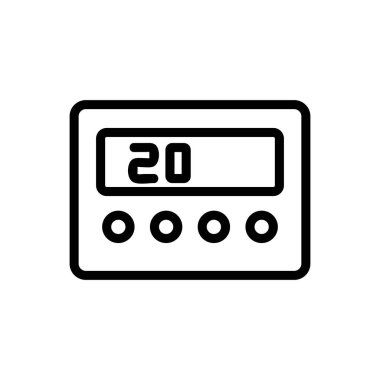 elektronik ev iklim kontrol ikonu vektör çizelgesi çizimi