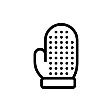 eldiven tarak simgesi vektör çizimi çizimi