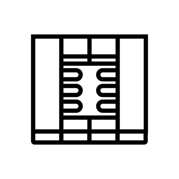 Warmer Fußboden System Symbol Vektor Umriss Abbildung — Stockvektor