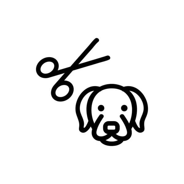 Іконка для догляду за собакою Векторні контури ілюстрації — стоковий вектор