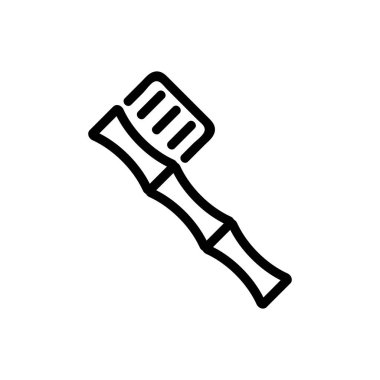 Bambu diş fırçası ikonu vektör çizimi çizimi