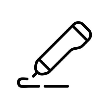 Plastik filament ikon vektör taslaklı 3d kalem çizimi