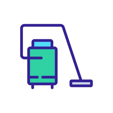 ıslak elektrik süpürgesi uygulama simgesi vektör taslağı çizimi