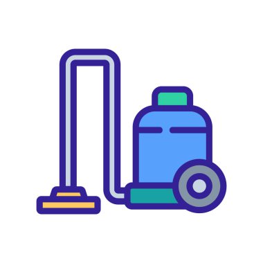 zemin ıslak süpürge ikon vektör çizelgesi çizimi