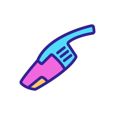 araba ıslak elektrik süpürgesi ikon vektör çizelgesi çizimi