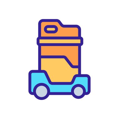 ıslak elektrikli süpürge elektronik araç simgesi vektör taslağı çizimi