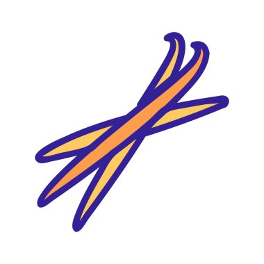 Vanilya çubukları ikon vektör çizimi çizimi