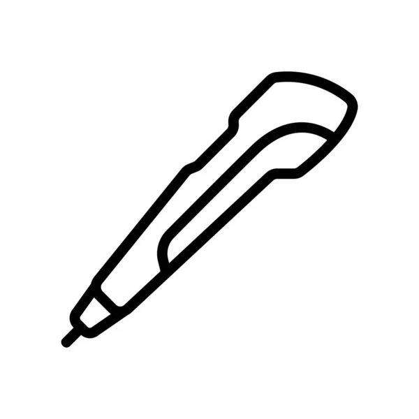 3d pen engineer education icon vector outline illustration — Stock Vector